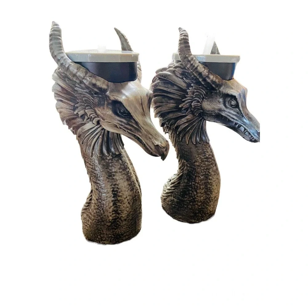 Disney Parks Exclusive Maleficent Dragon Souvenir Tumbler Cup Mug with Straw (2)